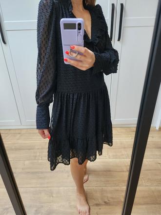 Čierne saty, h&m,36
