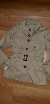 Prechodný krémový kabát h&m, h&m,s