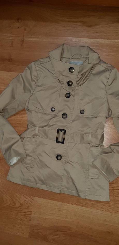 Prechodný krémový kabát h&m, h&m,s