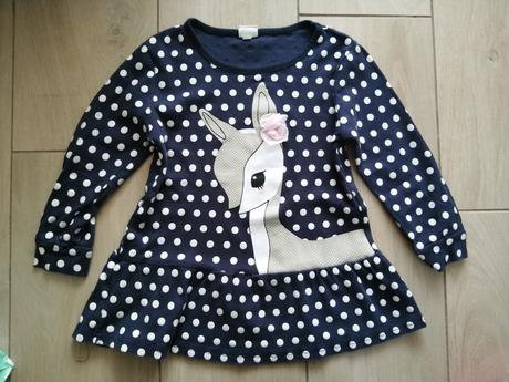 Tričko so srnkou a 3d ružičkou, 116