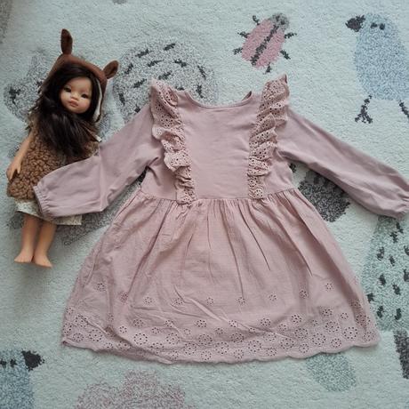 Šaty s volánmi a madeirou, h&m,92