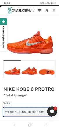 Nike kobe 6, nike,45