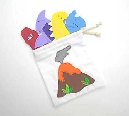 Bábky na prsty dinosaury,