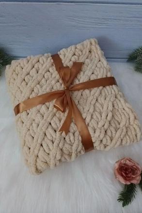 Mäkučká detská puffy deka béžová, 