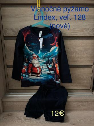 Pyžamo vianočné zimné lindex, veľ. 128, lindex,128