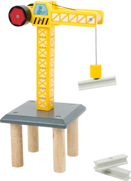 Small foot vláčkodráha so žeriavom,