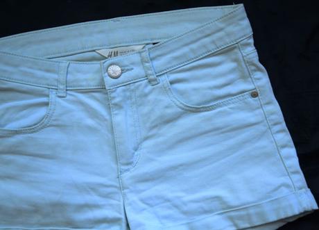Bledomodré letné kraťasy v 152, h&m,152