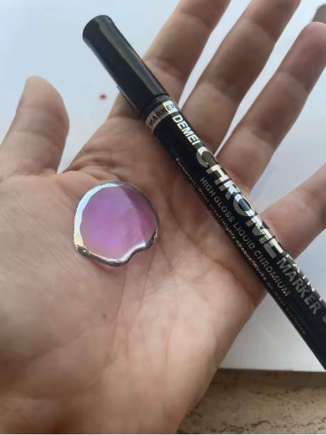 Chrómové fixky strieborné (chrome paint marker), 