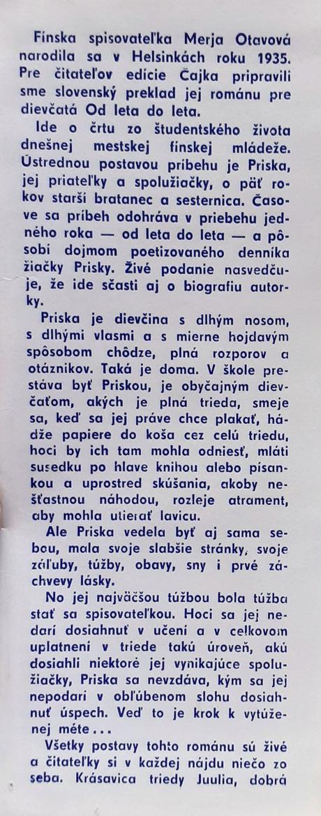 Od leta do leta, čajka,