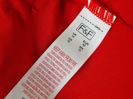 Jahodovočervené celé plavky f&f veľ. 40, f&f,40