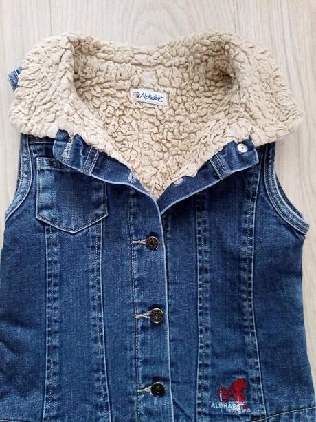 Dievčenská zateplená vesta v. 110/116, 110