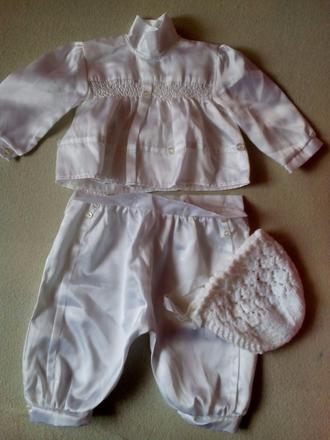 Slávnostne oblecko+ papucky 3-6 mes., 68