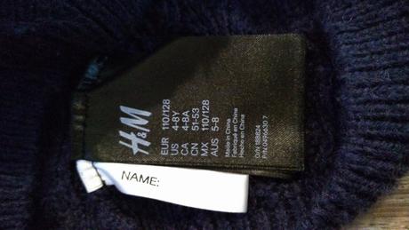 Prechodná čiapka, h&m,110