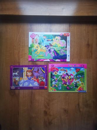 3x dievčenské puzzle,