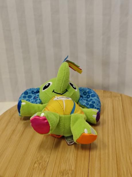 Retro interaktívny sloník s rolničkou, lamaze 20cm,