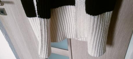 Dámsky čierno biely kardigán,