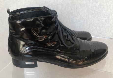 Kotníkové lakované topánky, 36