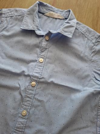 Košeľa s krátkym rukávom a bodkami, h&m,116
