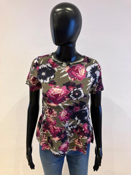 Dámska kvetovaná blúzka krátky rukáv vila (xs), xs