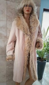 Kožuch, zimný kabát veľkosť xl, 44, rose,xl