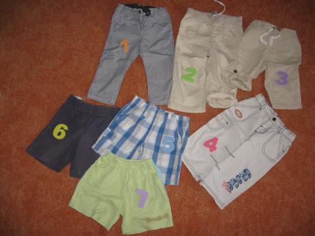 Letné nohavice, kratasy pre chlačeka v. 74-86, 68–80