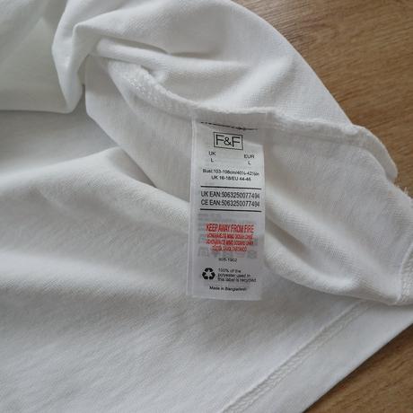 Biele tričko s flitrovou aplikáciou kvetov, f&f,l