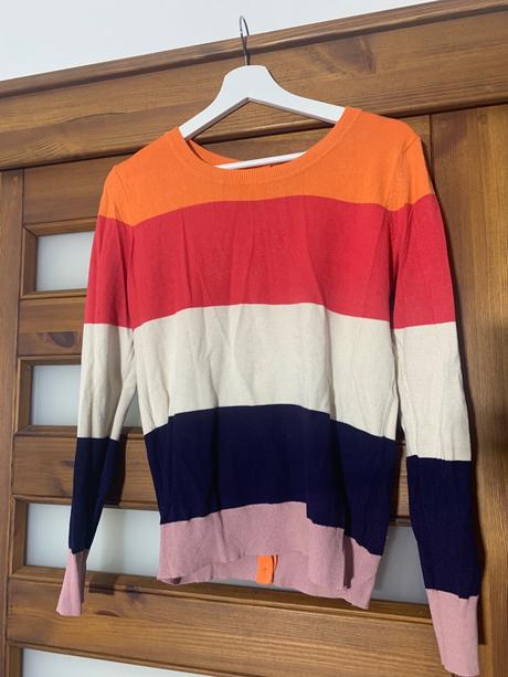 Farebný svetrík/orandžový/červený, m