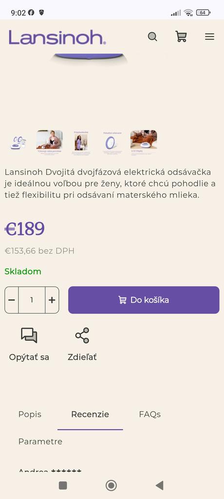 Dvojfázová elektrická odsávačka lansinoh,
