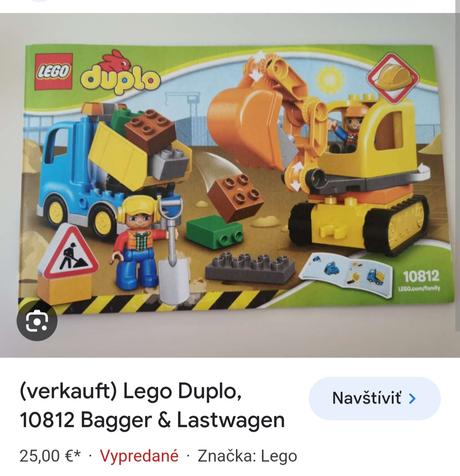 Lego duplo bager,