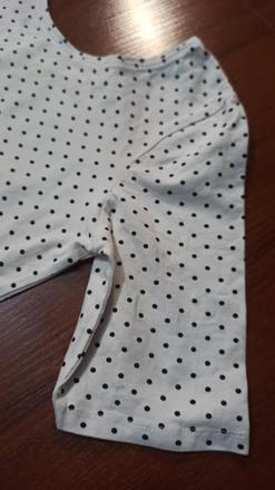 Tričko biele s čiernymi bodkami, nevynosené, reserved,m