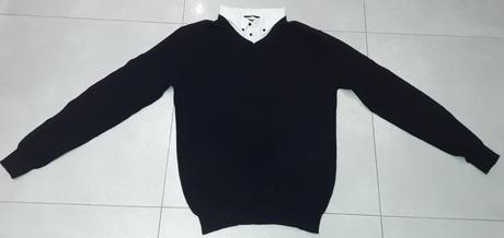 Čierny pánsky sveter - l, fishbone,l