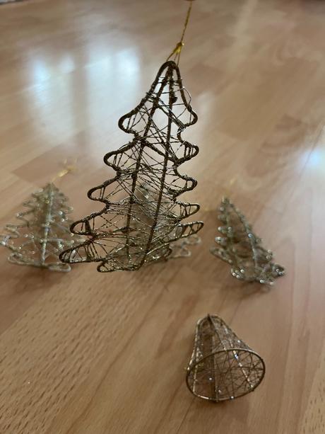 5 kovových vianočných ozdôb, 