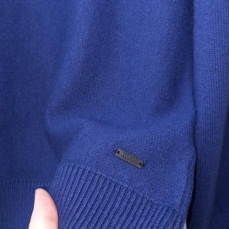 Modrý vlnený rolák hugo boss m/l, hugo boss,l