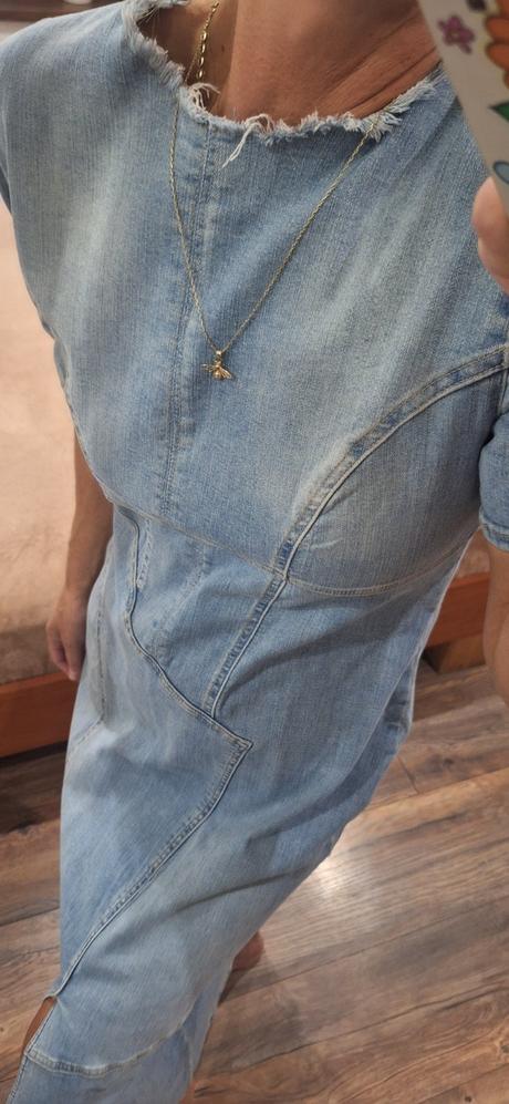 Riflové šaty zara m/l, zara,l