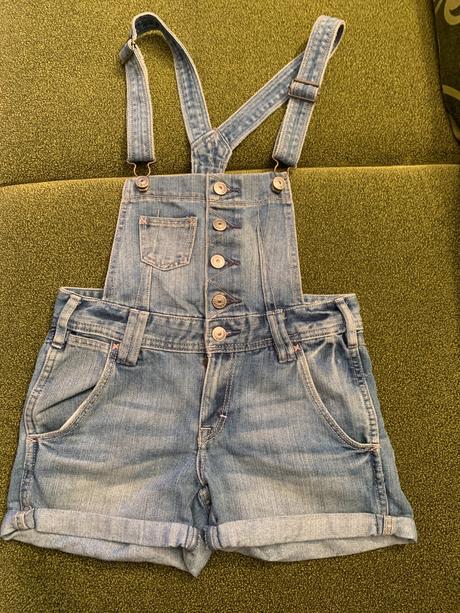 Kantárové riflové šortky, h&m,146
