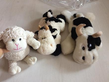 3x krásne plyšáky,