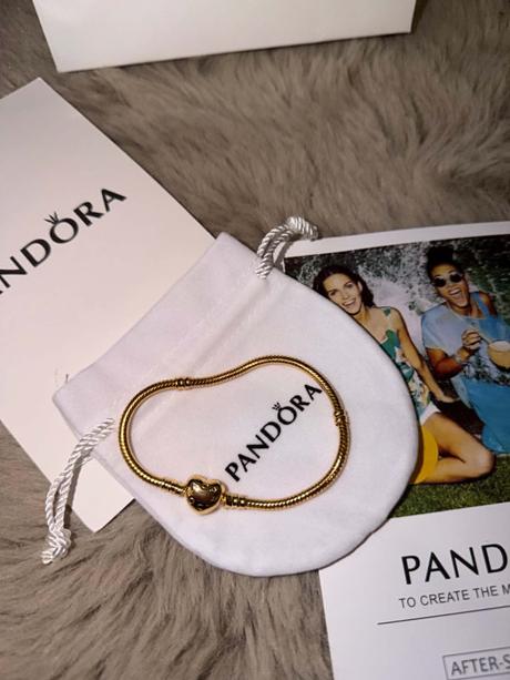 Hadíkový náramok pandora moments so srdiečkom, pandora