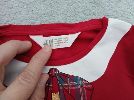 Vianocne tricko 110/116, h&m,116