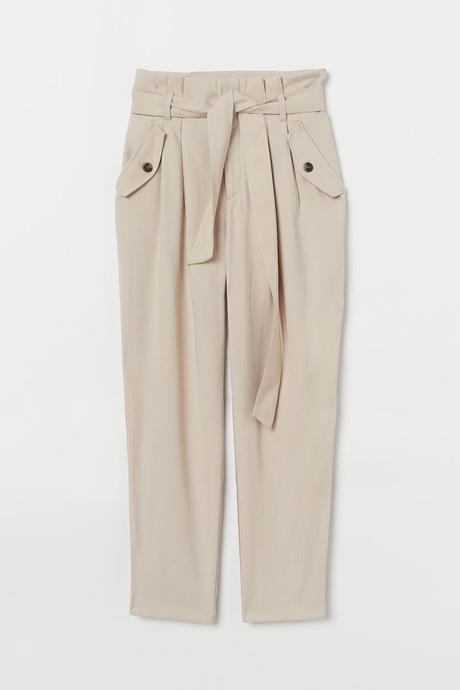 Dámske beige/ bežové nohavice h&m, h&m,34 / xs
