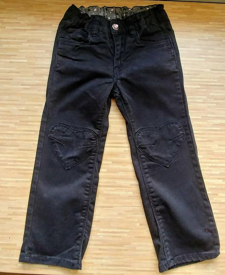 Riflicky so srdieckami na kolenach, h&m,98