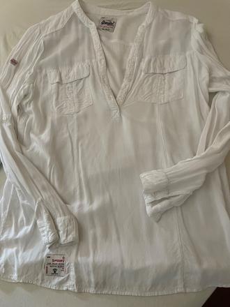 Biela jemna bluzka, superdry,m