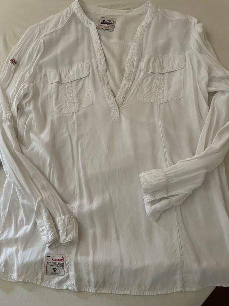 Biela jemna bluzka, superdry,m