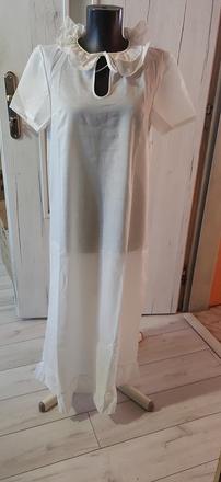 Biela retro nočná košela,