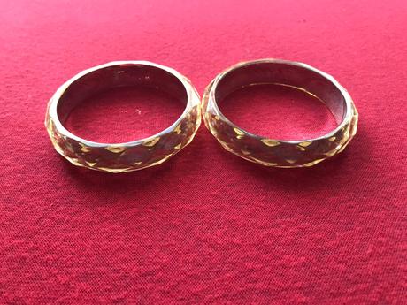 Naramky krasne zlate, 2 ks,,