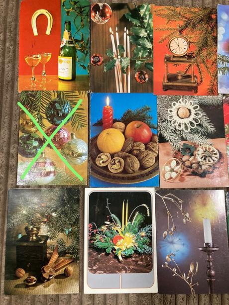 Retro vianočné pohľadnice 80-90roky,