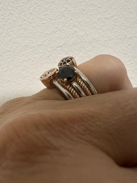 Prsteň so striebra a pozlátením gold rose ti sento,