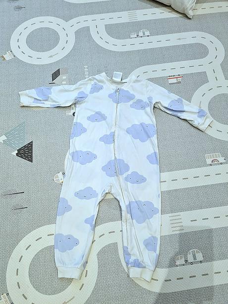 Overalové pyžamo na zips, h&m,92