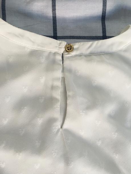 Biela blúzka s motívom srdiečok, h&m,xs