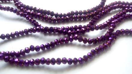 Korálky sklenené brúsené 4 mm, 