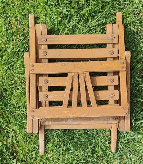 Retro skladacia stolička pre deti, 